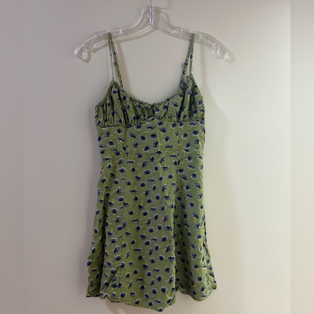 Urban Outfitters Green and Blue Sun Dress
